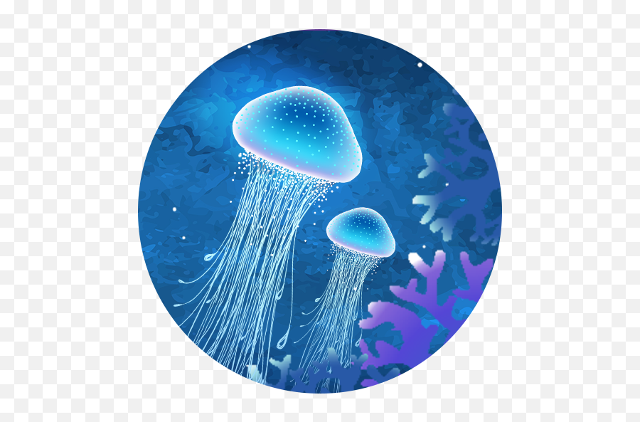 Elegant Jellyfish Apus 3d Live Wallpaper Apk 10 - Download Bioluminescence Png,Jellyfish Icon