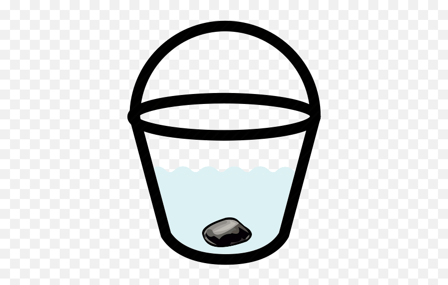 Bucket Water Rock - Bucket Of Water Icon Full Size Png Small Rock,Water Icon Png