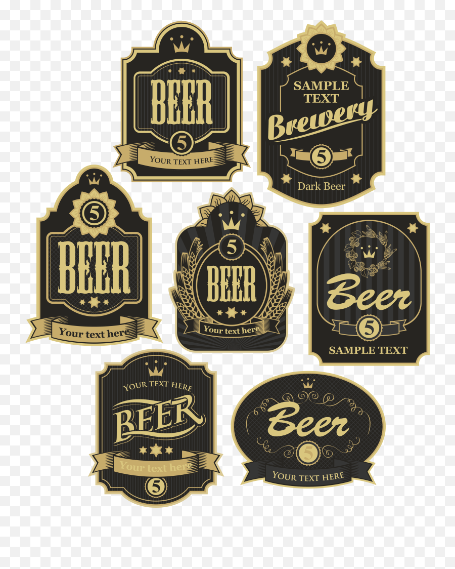 Download Vintage Beer Icon Sticker Label Hq Image Free Png - Beer Label Vintage Png,Stickers Png