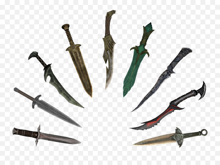 Scrolls Clipart Png Dagger - Skyrim Daggers,Dagger Png