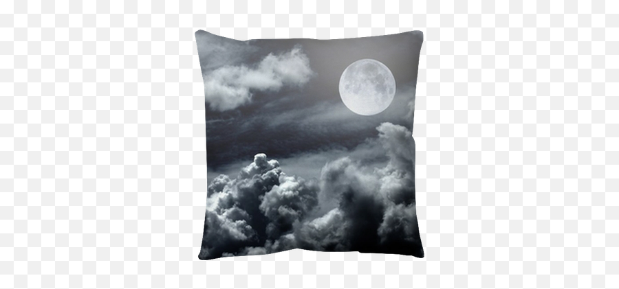 Night Sky With Moon And Clouds Floor Pillow U2022 Pixers - We Live To Change Cushion Png,Night Clouds Png