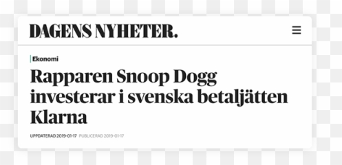 Klarna U2013 Get Smoooth U2014 Clara Uddman - Screenshot Png,Snoop Dog Png