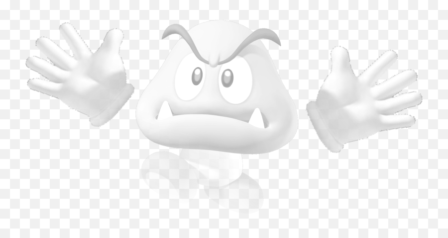 Download Hd Ghost Goomba With Hands - Goomba With Hands Goomba With Hands Png,Goomba Png