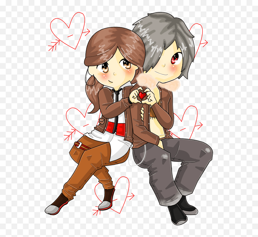 Animated Gif Transparent Anime Love - Love Couples Sticker Download Png,Anime Couple Transparent