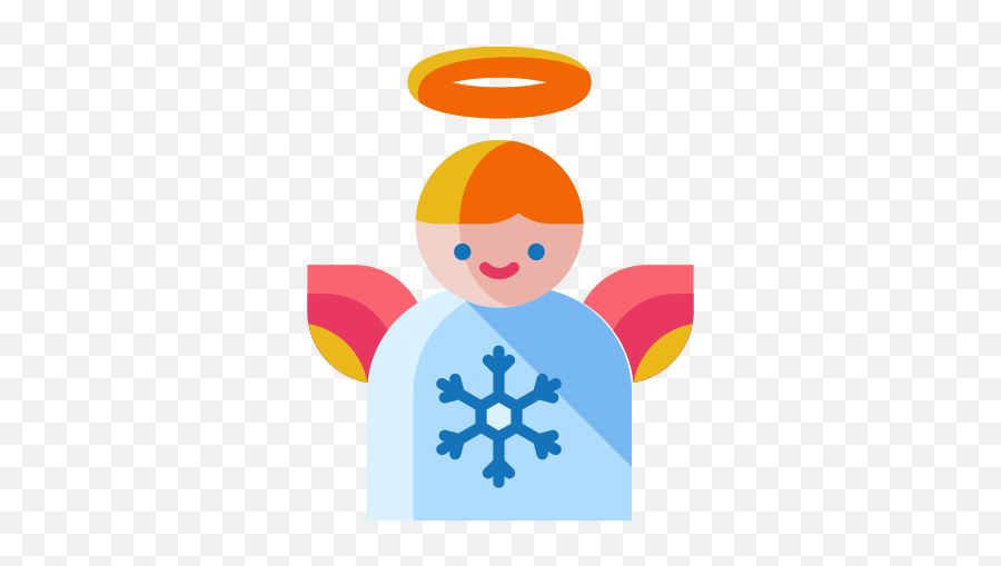 Christmas Angel Winter Decoration Snowflake Decorate Icon - Clip Art Png,Snowflake Emoji Png