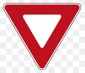 Give Way Road Sign Transparent Png - Yield