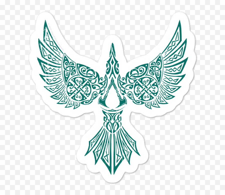 Raven Sticker - Creed Valhalla Eagle Png,Assassin Creed Logo