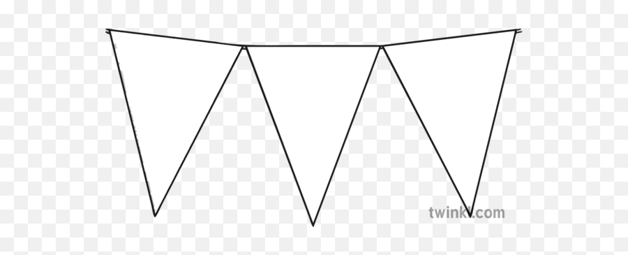 Bunting Black And White Illustration - Twinkl Line Art Png,Bunting Png