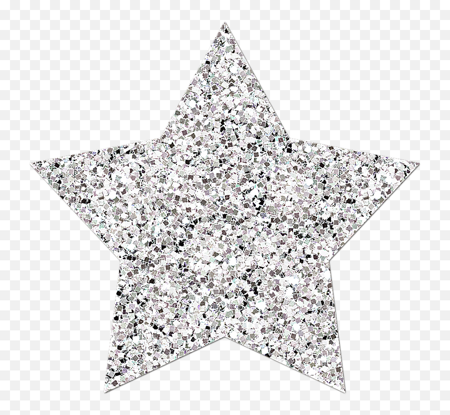 Silver Sparkle Star Png - Silver Glitter Star Png,Star Sparkle Png