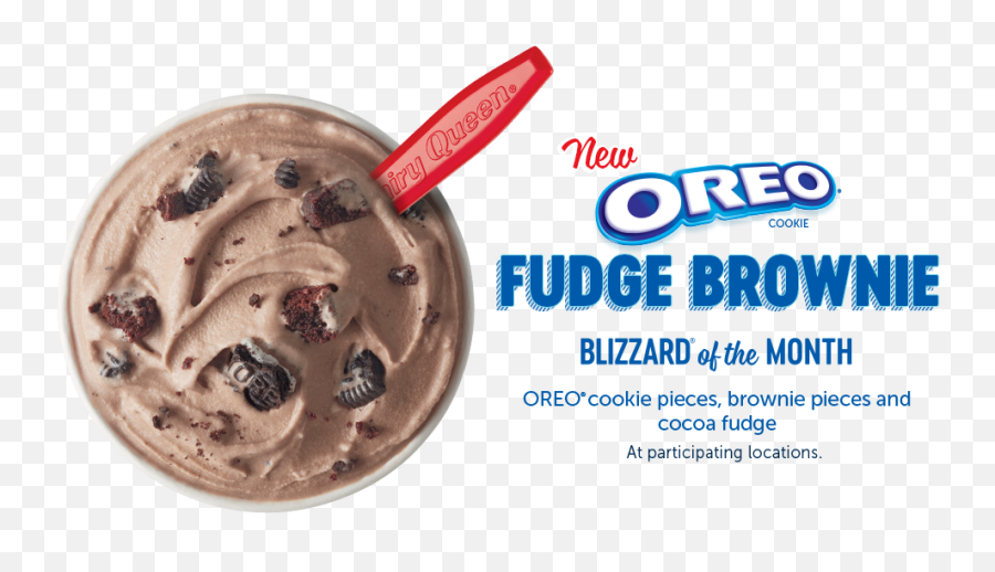 Menu - Treats Dairy Queen Dairy Queen Oreo Fudge Brownie Blizzard Png,Fudge Png