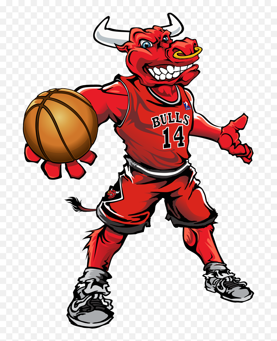 Red Bull Clipart Basketball - Mascot Logo Png Bull Mascote Do Chicago Bulls,Bull Png