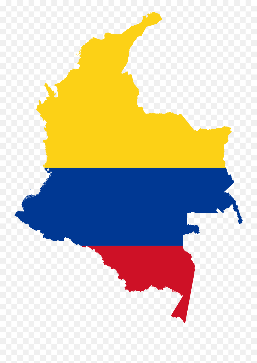 Flag - Colombia Map With Flag Png,Colombian Flag Png