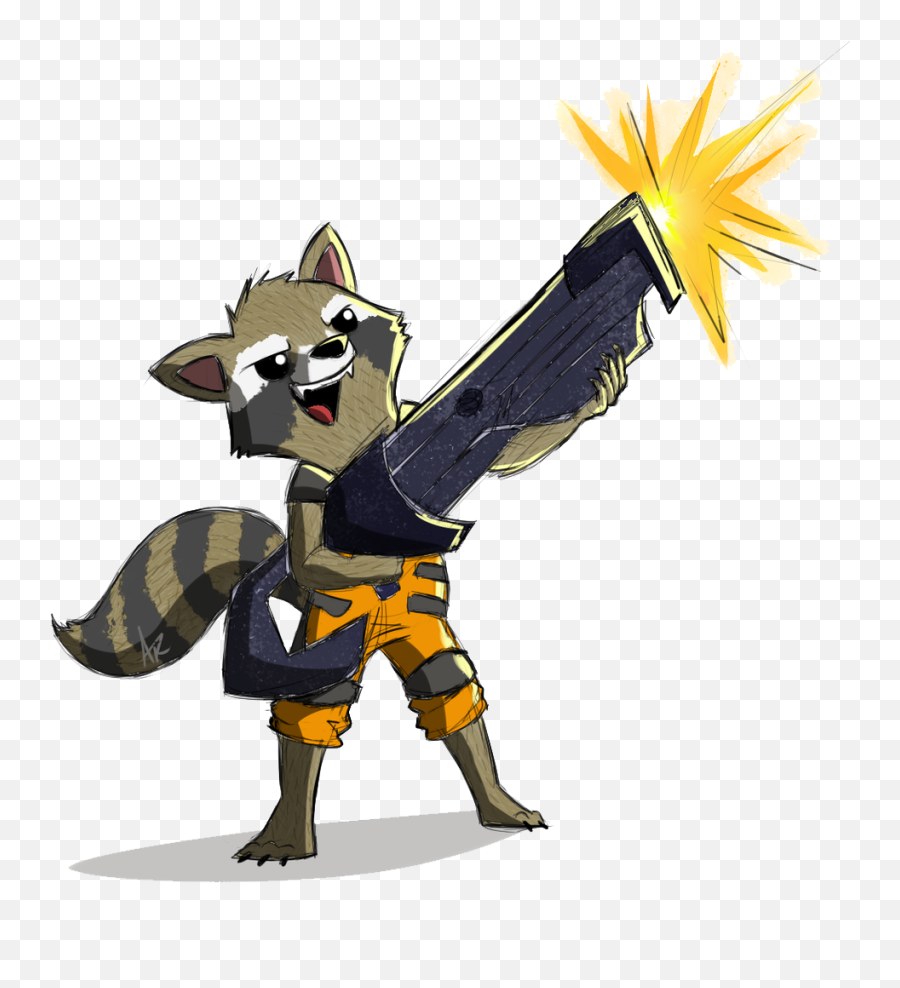 Rocket Raccoon Png Transparent Collections - Rocket The Raccoon Cartoon,Raccoon Transparent Background