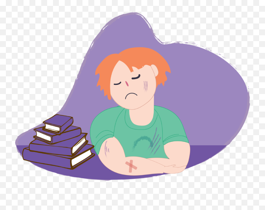 Sad Boy With Scratches - Clip Art Png,Sad Guy Png