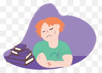 Sad Boy With Scratches - Clip Art png