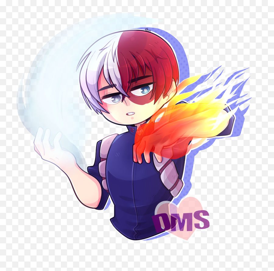 Todoroki Sticker Fanart By Me Bokunoheroacademia - Todoroki Fanart Cartoon Png,Todoroki Transparent