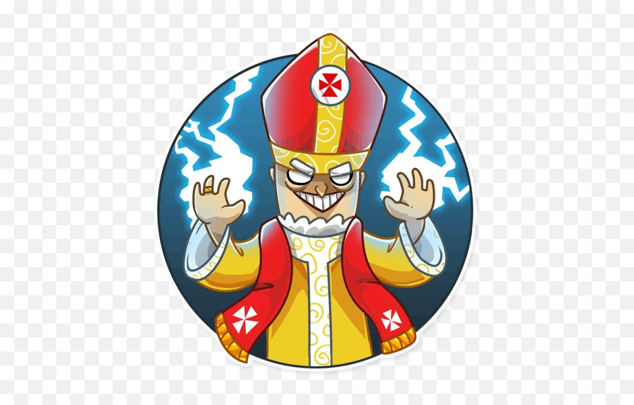 Pope U201d Stickers Set For Telegram - Minecraft Sticker Png,Pope Hat Png