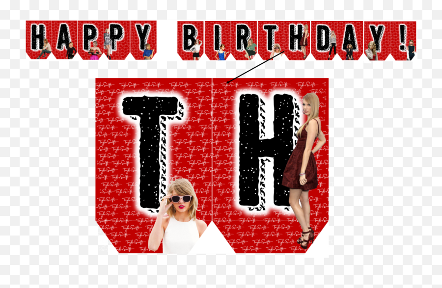 Diy Taylor Swift Party Games U0026 Printables - Flower Clock Png,Party Banner Png