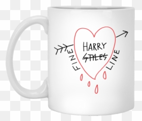 Harry Styles Fine Line Funny Heart Mug Cup Coffee 11 Oz 15 - Serveware Png,Harry Styles Png