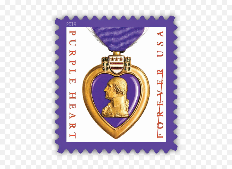 Purple Heart Forever Stamp Gets A New Look - Purple Heart Stamp 2019 Png,Purple Heart Medal Png