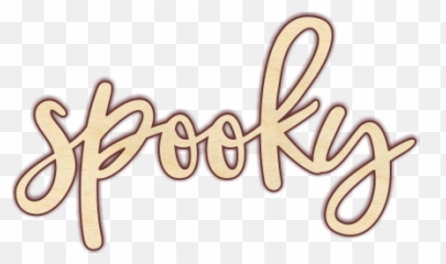 Spooky Wood Sign - Transparent Logo png
