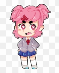 Random Natsuki Chibi - Cartoon Clipart Full Size png
