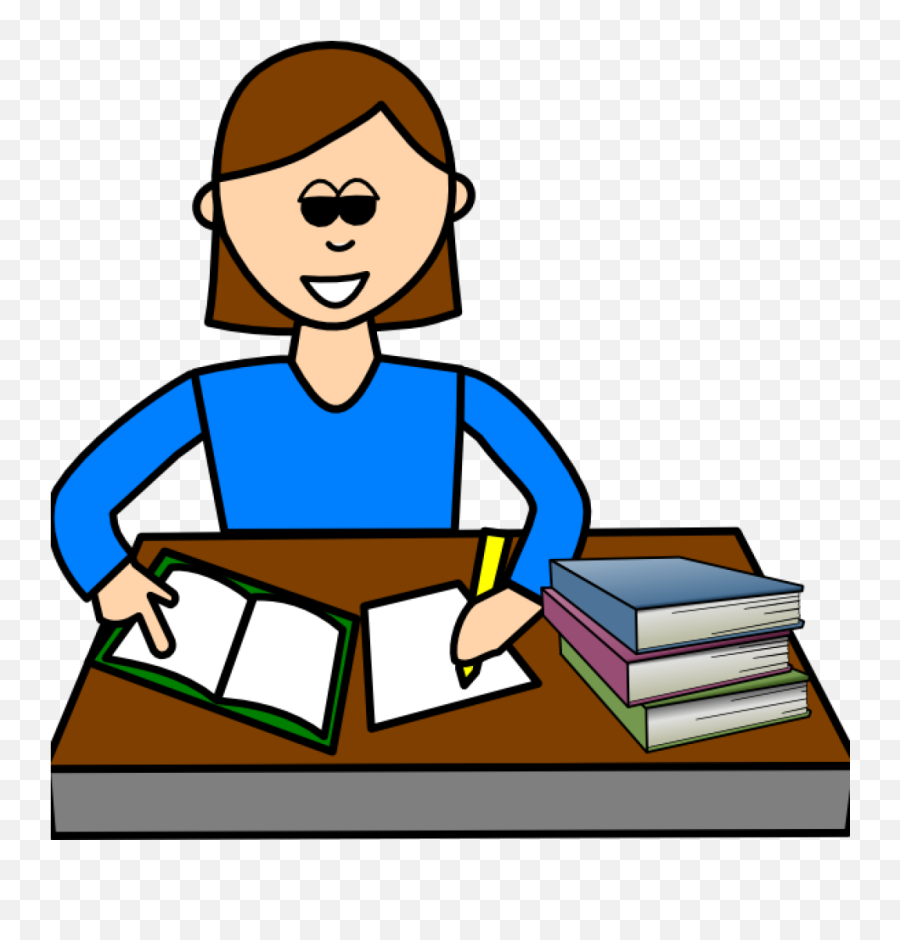 Holiday Homework Clipart - Studying Clipart Transparent Someone Asking A Question Png,Homework Transparent