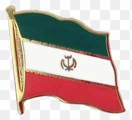 Flag Lapel Pin - Iran Flag Lapel Pin Full Size Png Solid,Iran Flag Png