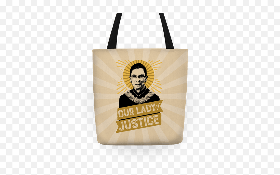 Rbg Our Lady Of Justice Totes Lookhuman - Tote Bag Png,Lady Justice Logo