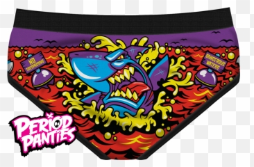 Reusable Period Product Review - Shark Week Panties png