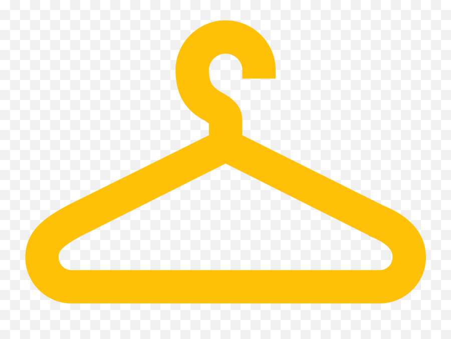 The Icon Is Depicting A Standard Clothes Hanger - Clothes Yellow Hanger Clip Art Png,Clothes Hanger Icon