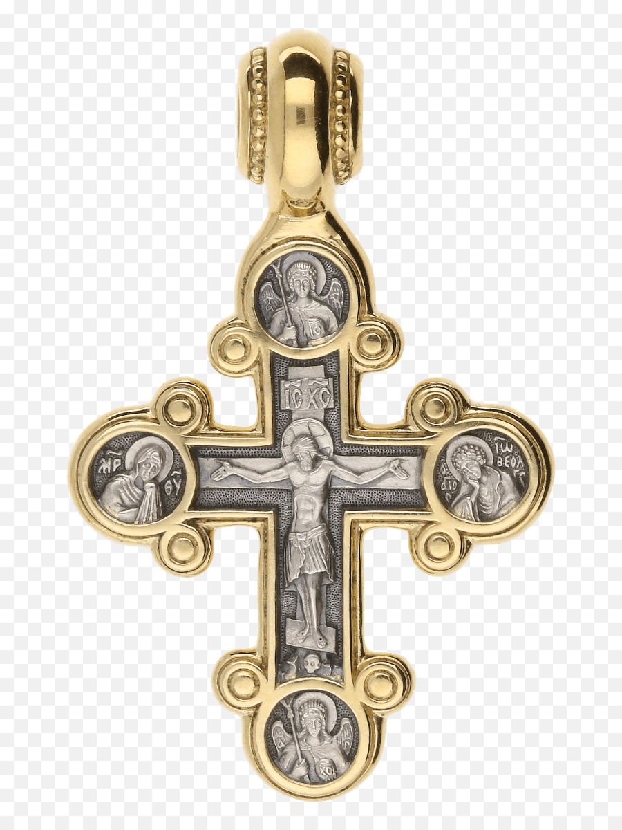 Cross Pendant U201ccrucifixion Theotokos Hodegetriau201d - Christian Cross Png,St John The Apostle Icon