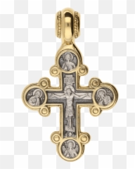Cross Pendant U201ccrucifixion Theotokos Hodegetriau201d - Christian png