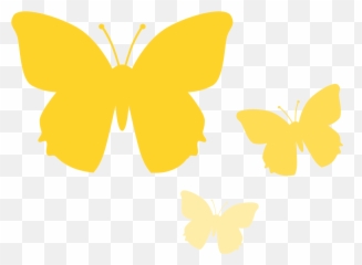 Yellow Butterfly Logo - Transparent Background Cartoon png