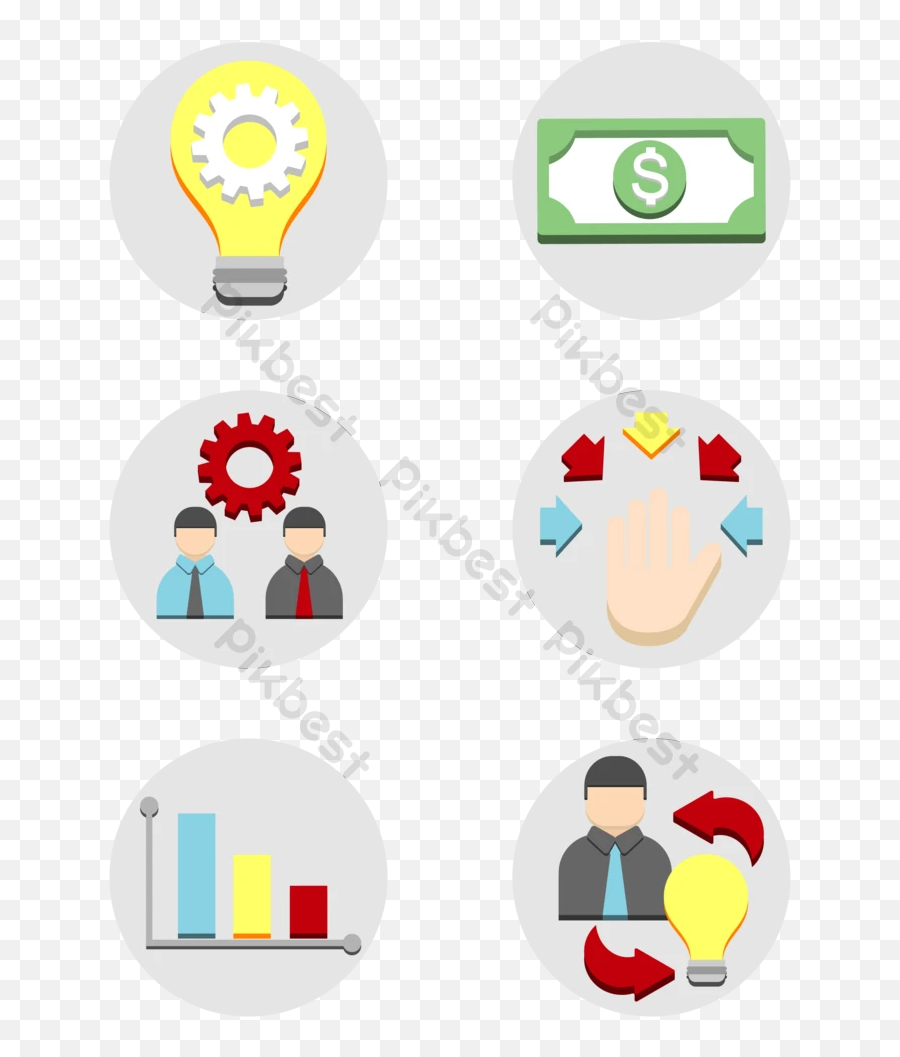 Flat Vector Business Icon Elements Ai Free Download - Pikbest Dot Png,Photo Business Icon