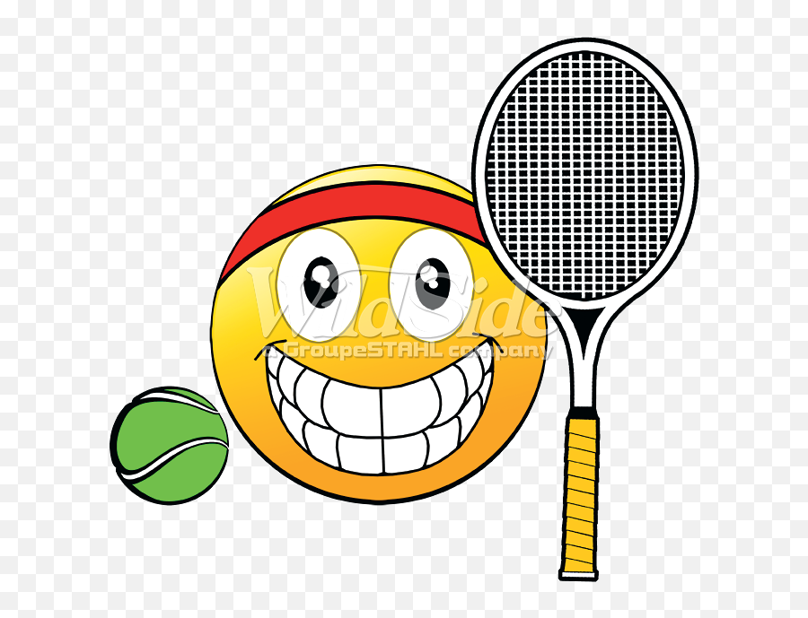 Download Emoji Tennis Ball Racquet - Smiley Png Image With Tennis Emoji,Tennis Racquet Icon