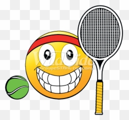 Download Emoji Tennis Ball Racquet - Smiley PNG Image with