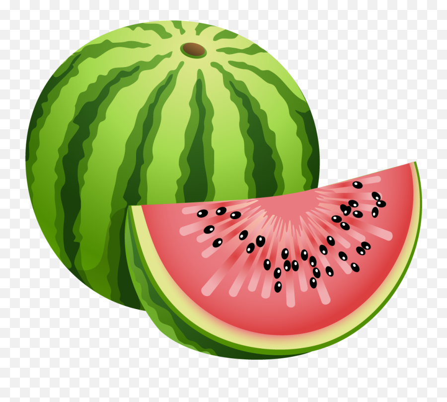 Library Of Melons Vector Transparent Stock Png Files - Clipart Image Of Watermelon,Cantaloupe Png