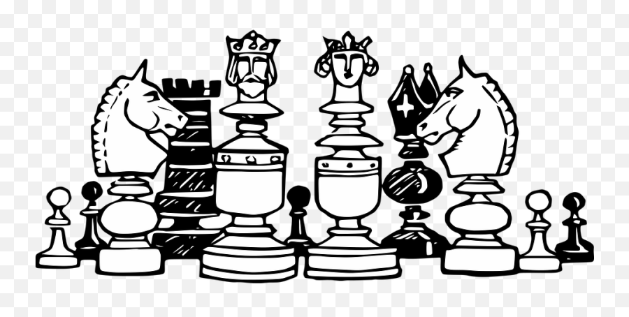 Black And White Chess Game - Free Vector Graphic On Pixabay Chess Clipart Black And White Png,Chess Png