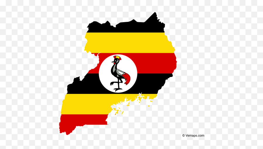 Vector Maps Of Uganda Free - Uganda Flag Map Png,Guatemala Flag Png