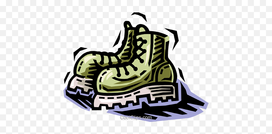 Hiking Boots Royalty Free Vector Clip Art Illustration - Dirty Png,Hiking Boot Icon