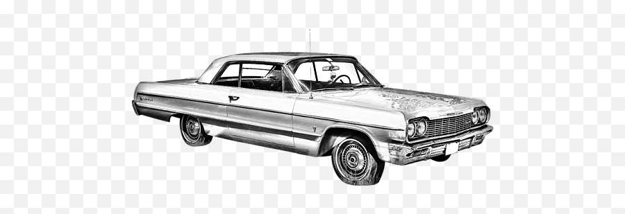 1964 Chevrolet Impala Car Illustration Baby Onesie - Impala 64 Line Art Png,Icon Thriftmaster
