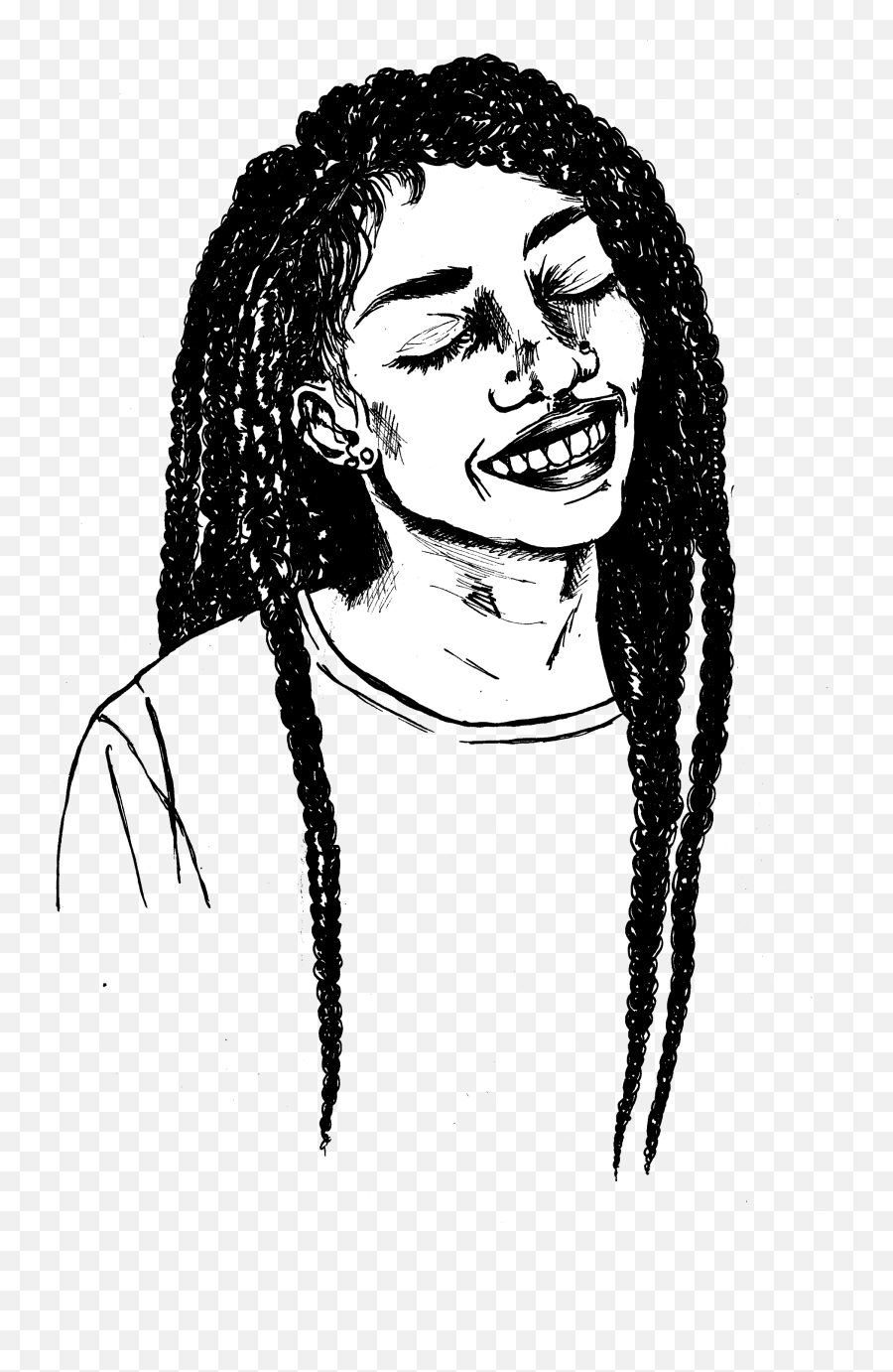 Dreads Drawing - Sketch Png,Dreads Png