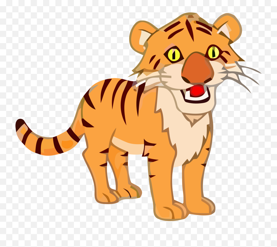 Young Tigger With Large Eyes Clipart Png Image Download - Portable Network Graphics,Tigger Png