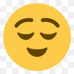 Smile Emoji Emoticon Face Expression - Relieved Twitter png