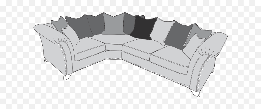 Vesper Fabric Pillow Back Corner Sofa L1cor2 - Furniture Style Png,Fa Bed Icon