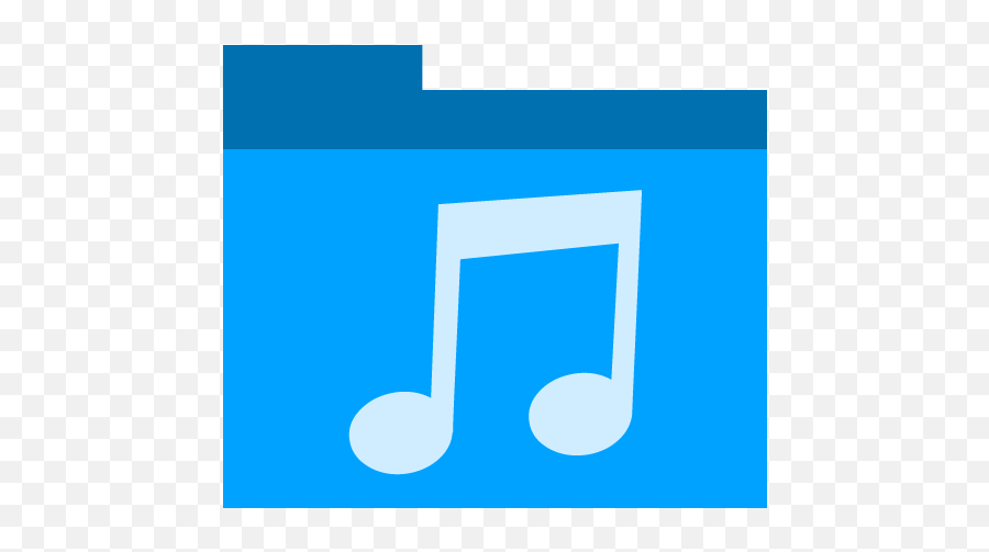 Music Icon Phlat Blue Folders Iconset Shaunkleyn Png Lenovo Pack