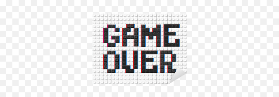 Sticker Banner Game Over Lego Black Letters Transparent PNG