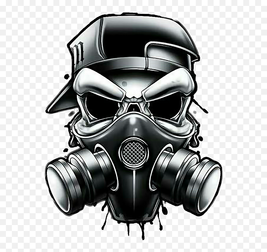 Skulls Gas Mask Transparent Png - Graffiti Gas Mask Drawing,Gas Mask Transparent Background