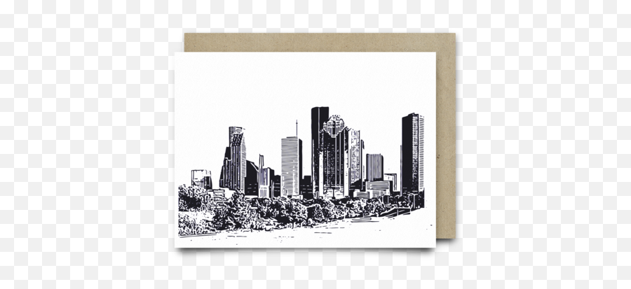 Houston Skyline Card Png